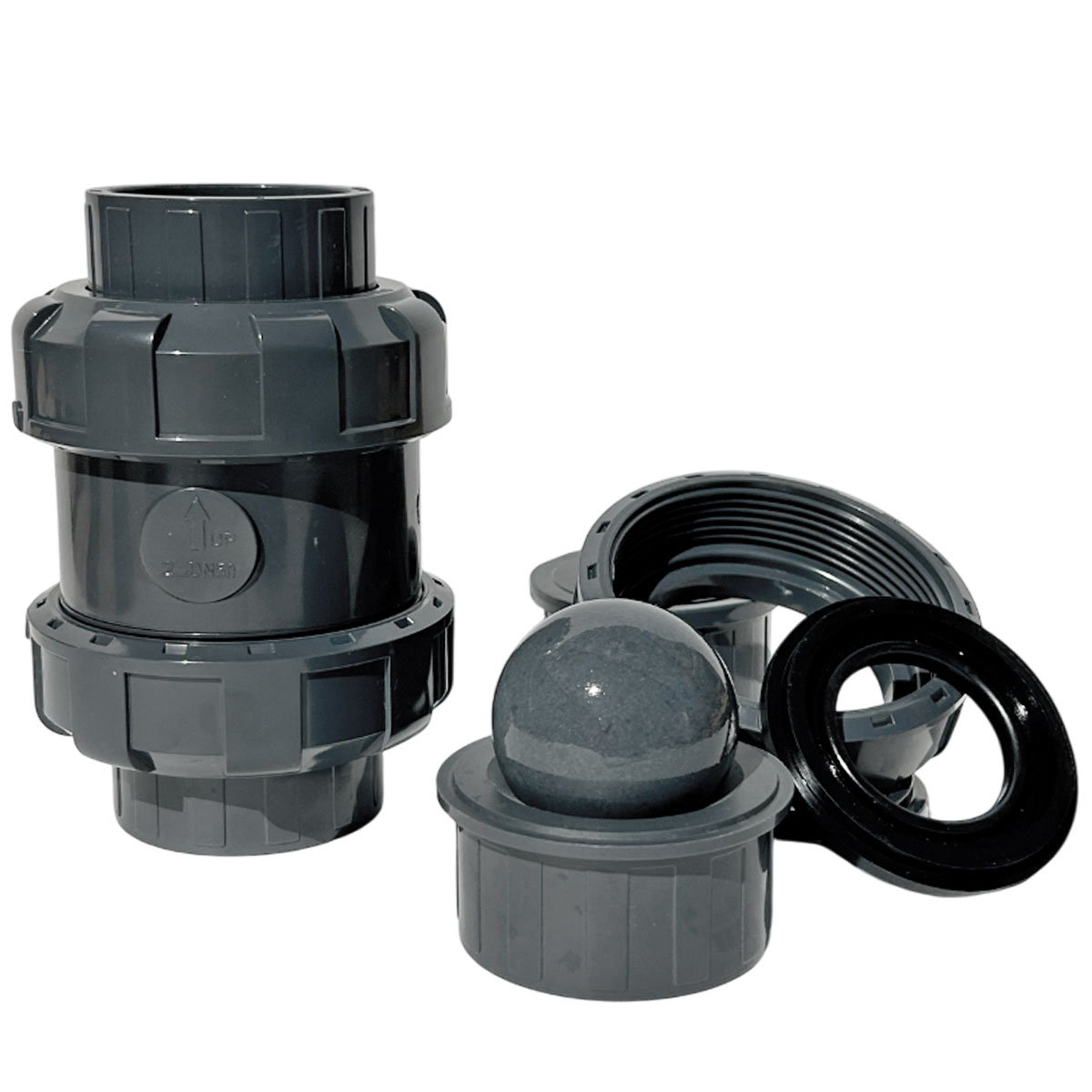 Обратный клапан шаровый d75 уплотнение EPDM AQUAVIVA, Россия