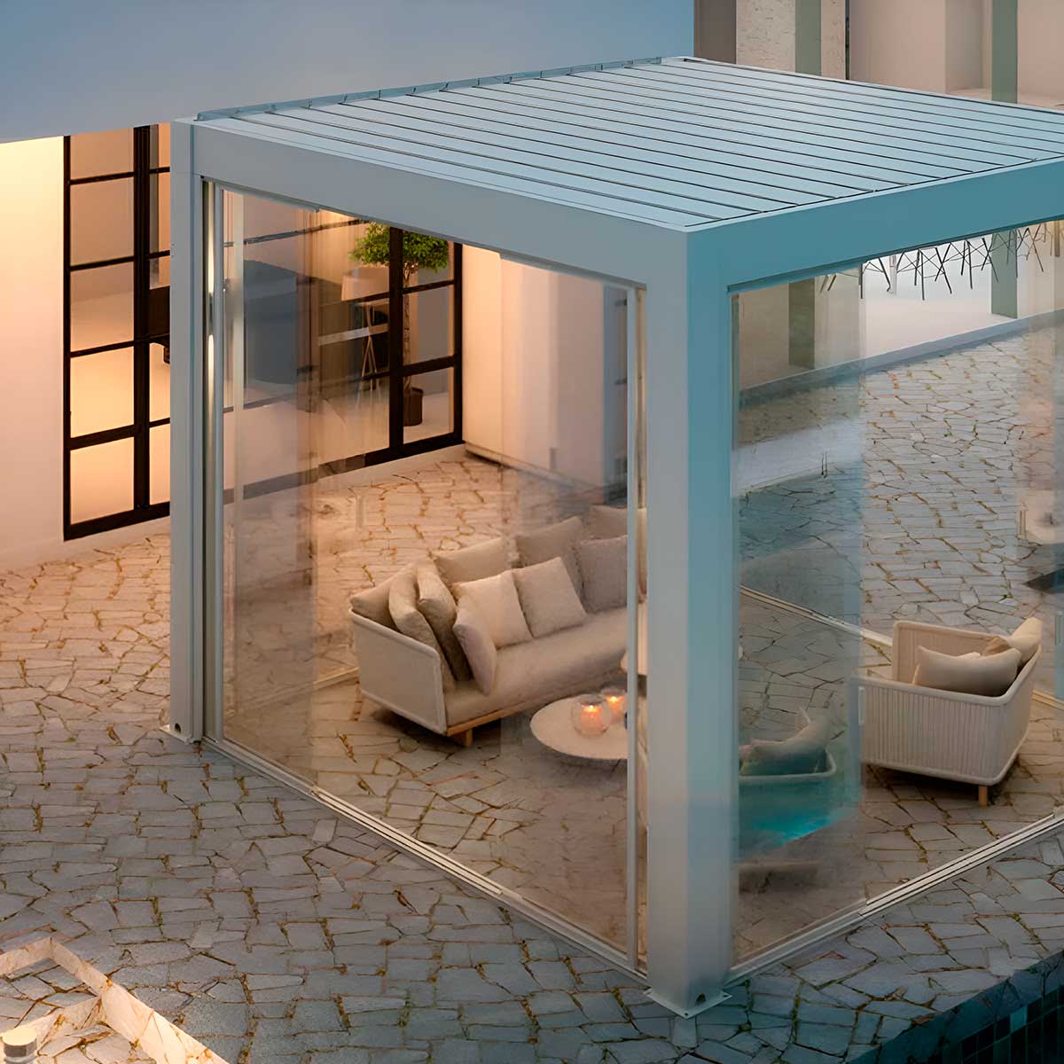 Раздвижная стеклянная панель 2.354м